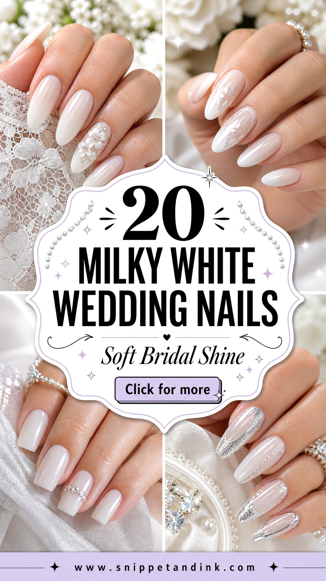 20 Milky White Wedding Nails for a Soft Bridal Glow - 20 Milky White Wedding Nails for a Soft Bridal Glow