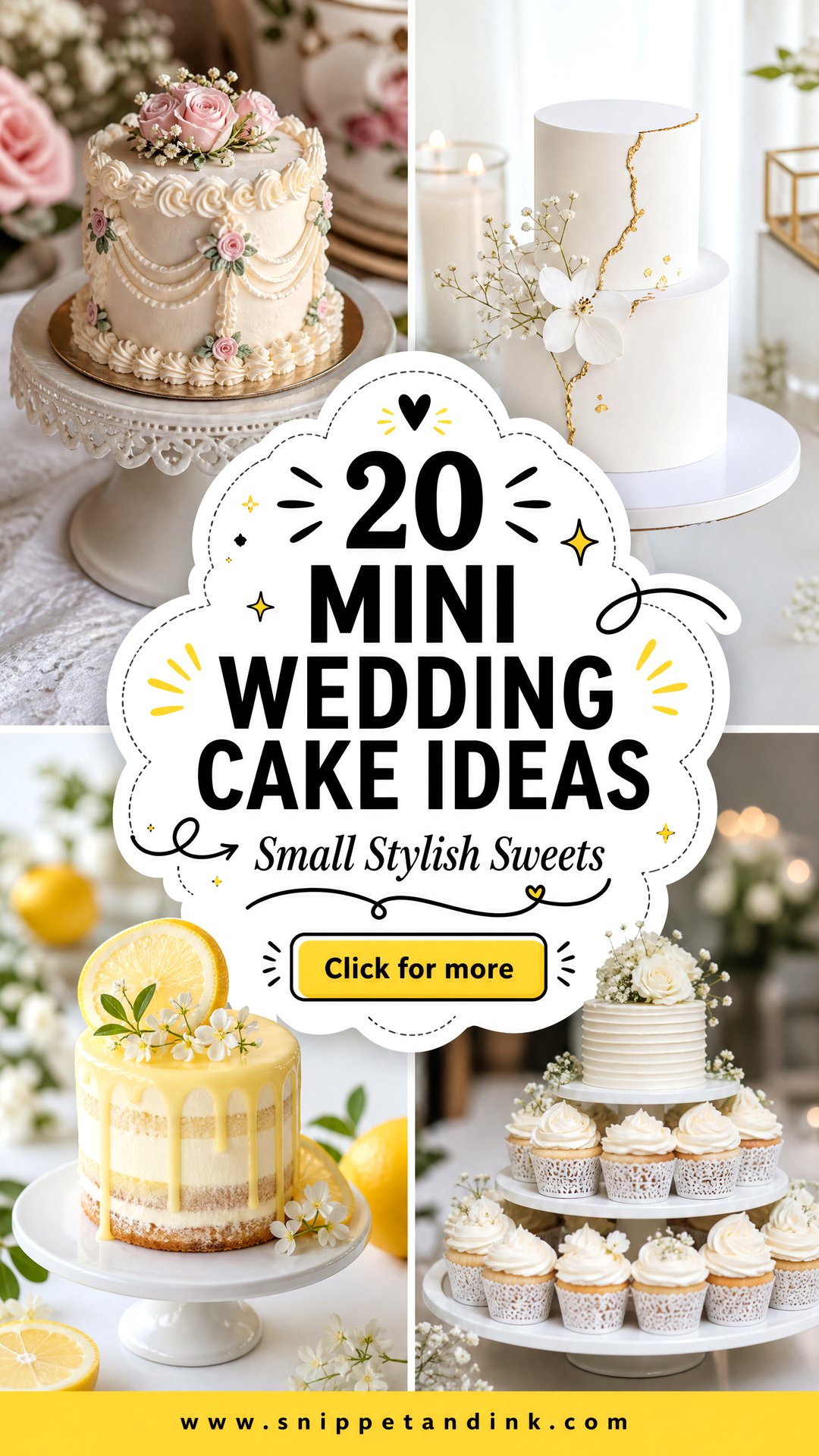 20 Mini Wedding Cake Ideas for Intimate Stylish Receptions - 20 Mini Wedding Cake Ideas for Intimate, Stylish Receptions