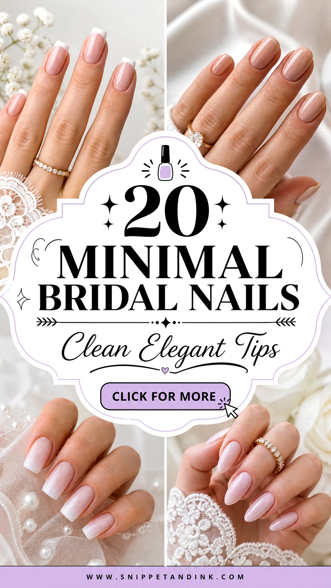 20 Minimal Bridal Nails for a Clean Elegant Wedding Look - 20 Minimal Bridal Nails for a Clean, Elegant Wedding Look