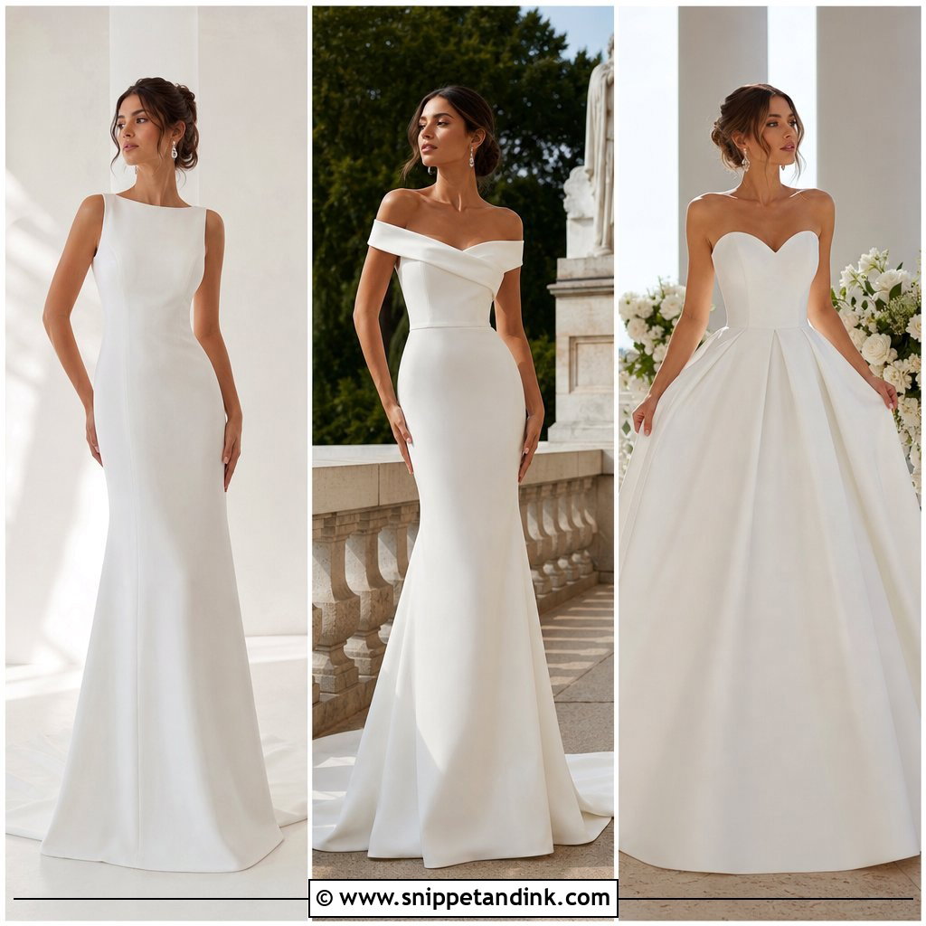 20 Minimal Bride Dress Ideas for an Effortlessly Chic Look