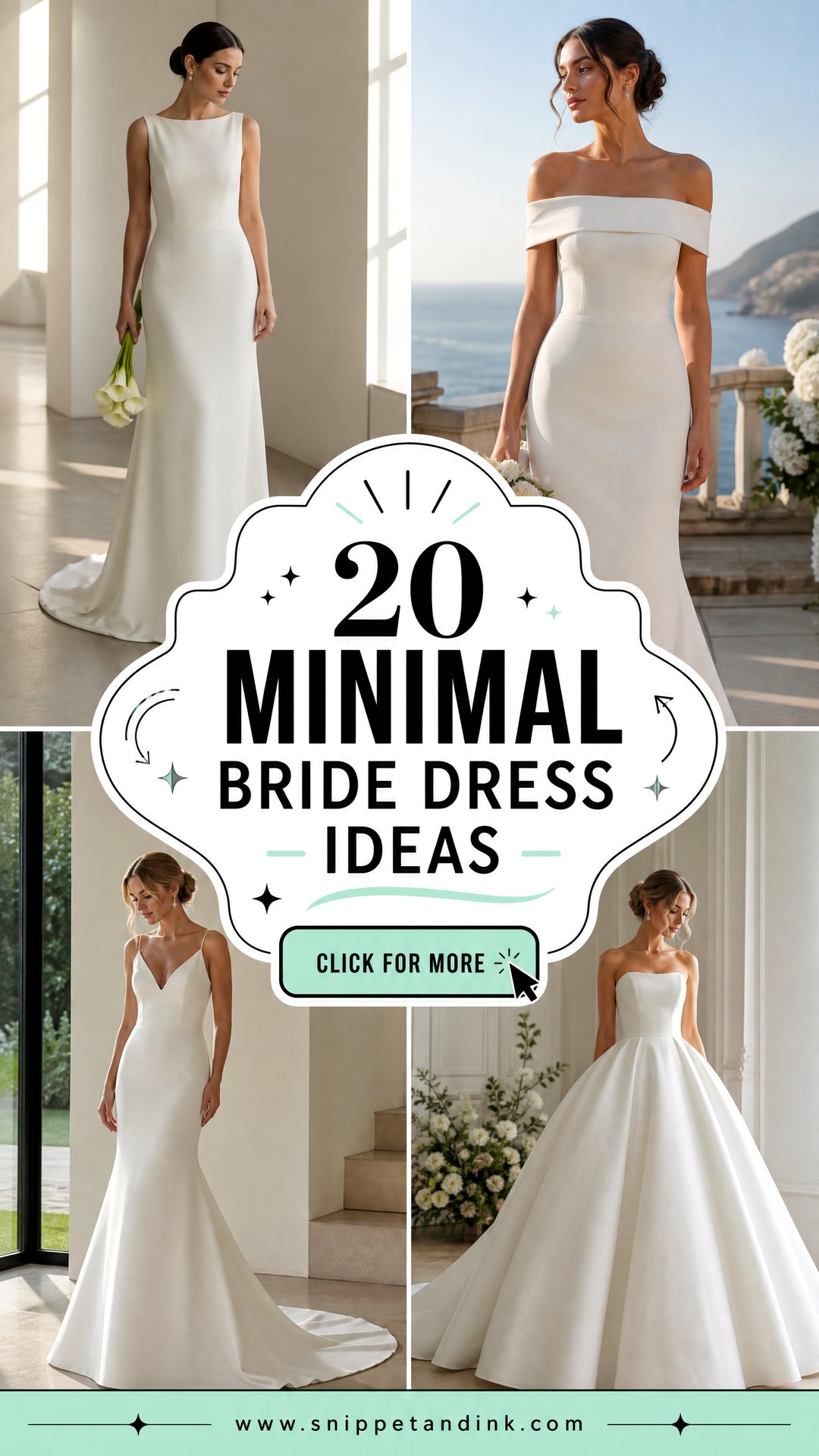20 Minimal Bride Dress Ideas for an Effortlessly Chic Look - 20 Minimal Bride Dress Ideas for an Effortlessly Chic Look