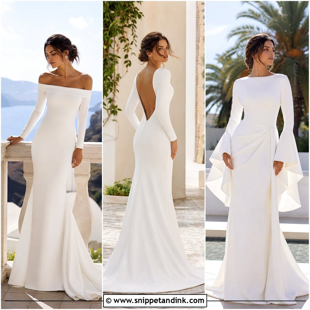 20 Minimal Wedding Dress Long Sleeve Ideas for Chic Brides