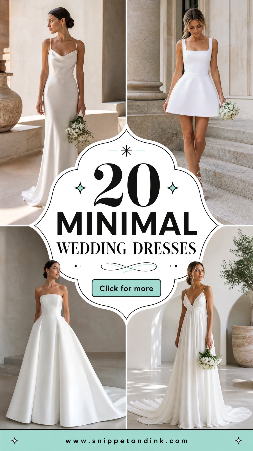 20 Minimal Wedding Dresses for Effortlessly Chic Brides - 20 Minimal Wedding Dresses for Effortlessly Chic Brides