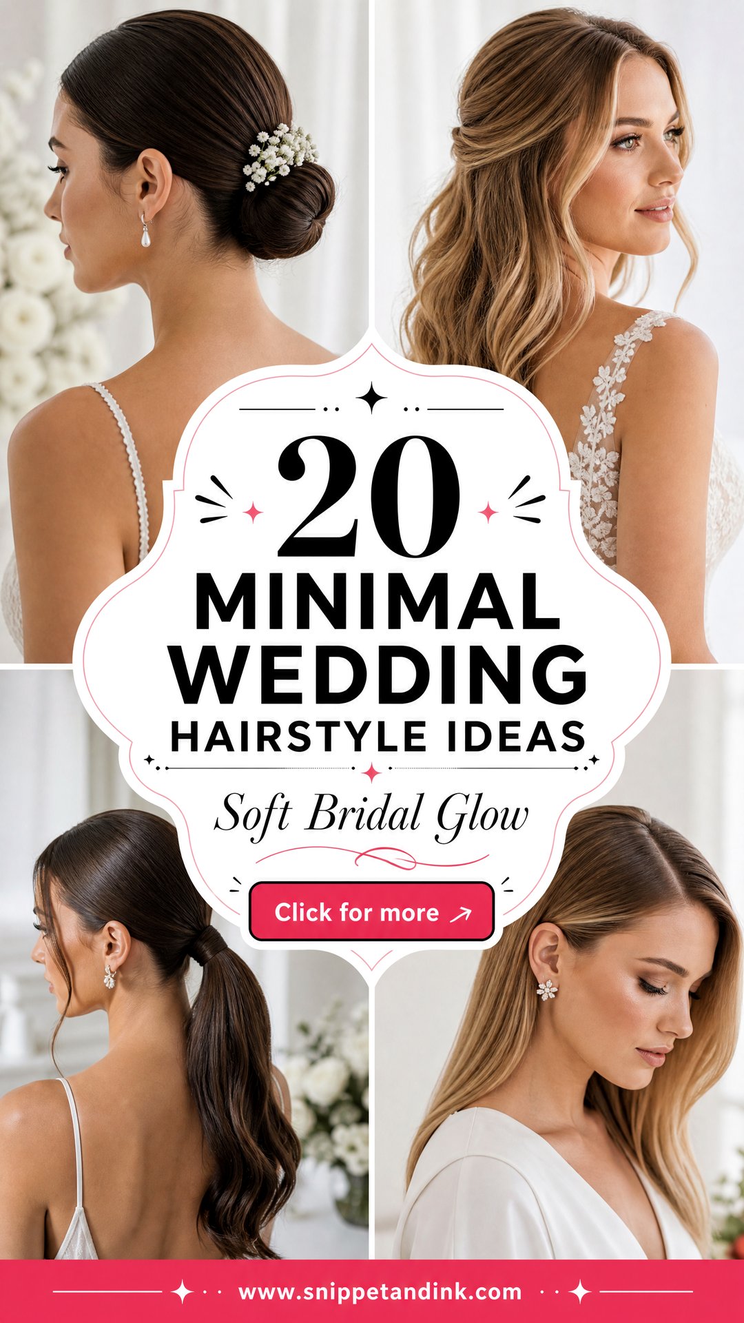 20 Minimal Wedding Hairstyle Ideas for a Soft Bridal Look - 20 Minimal Wedding Hairstyle Ideas for a Soft Bridal Look