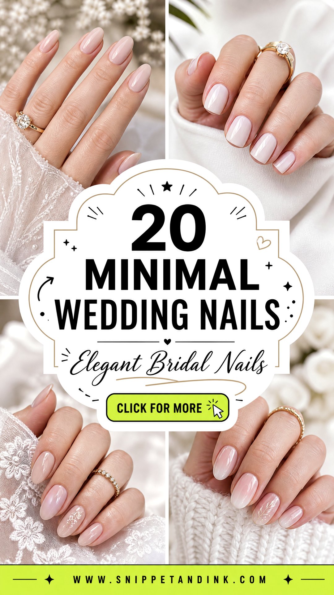 20 Minimal Wedding Nails for an Elegant Bridal Look Today - 20 Minimal Wedding Nails for an Elegant Bridal Look Today