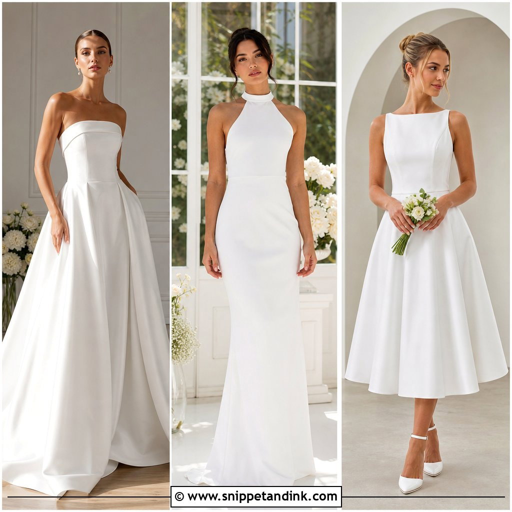 20 Minimalist Bridal Gown Ideas for Refined Modern Brides