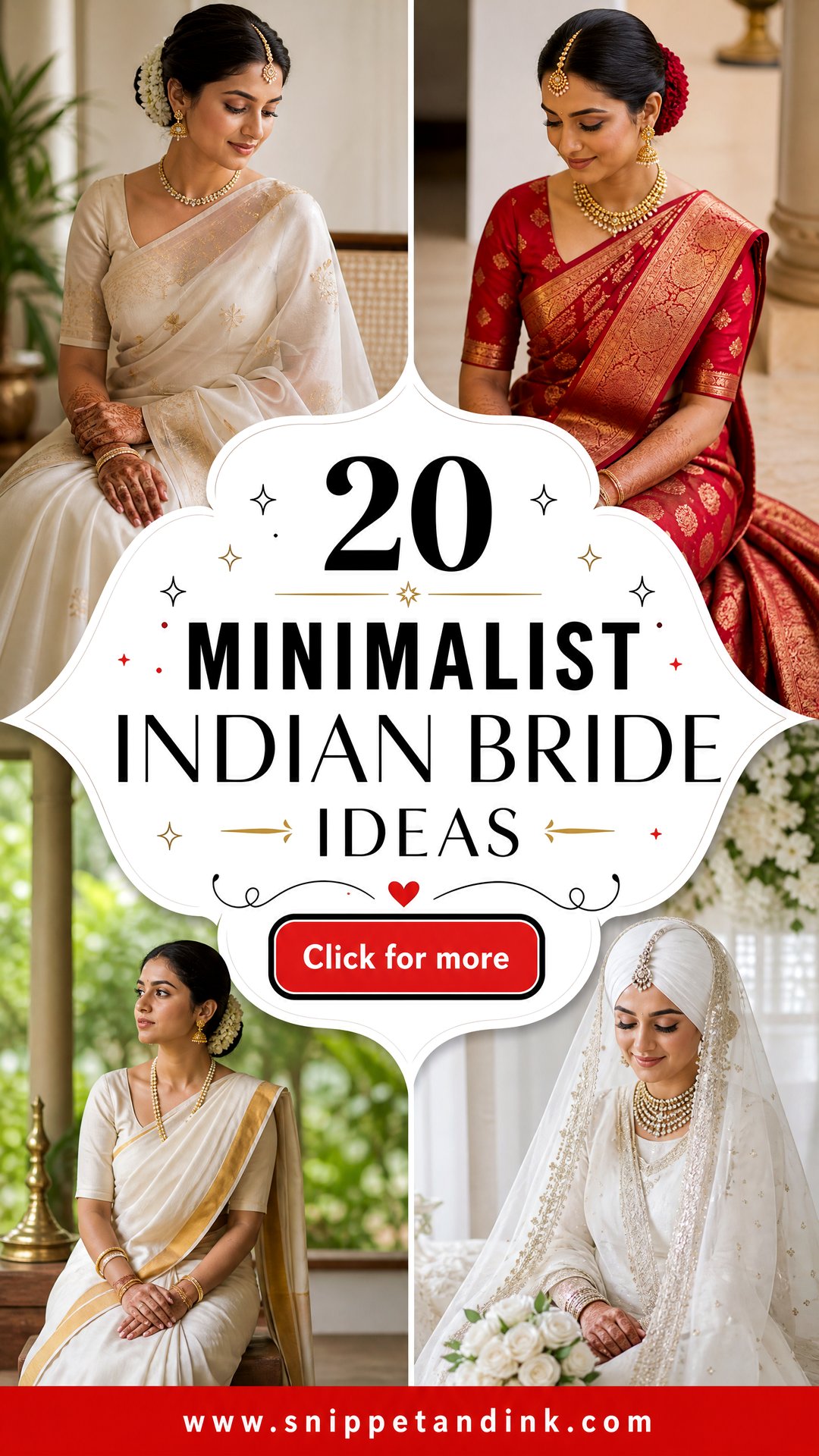 20 Minimalist Indian Bride Ideas for Elegant Modern Weddings - 20 Minimalist Indian Bride Ideas for Elegant Modern Weddings