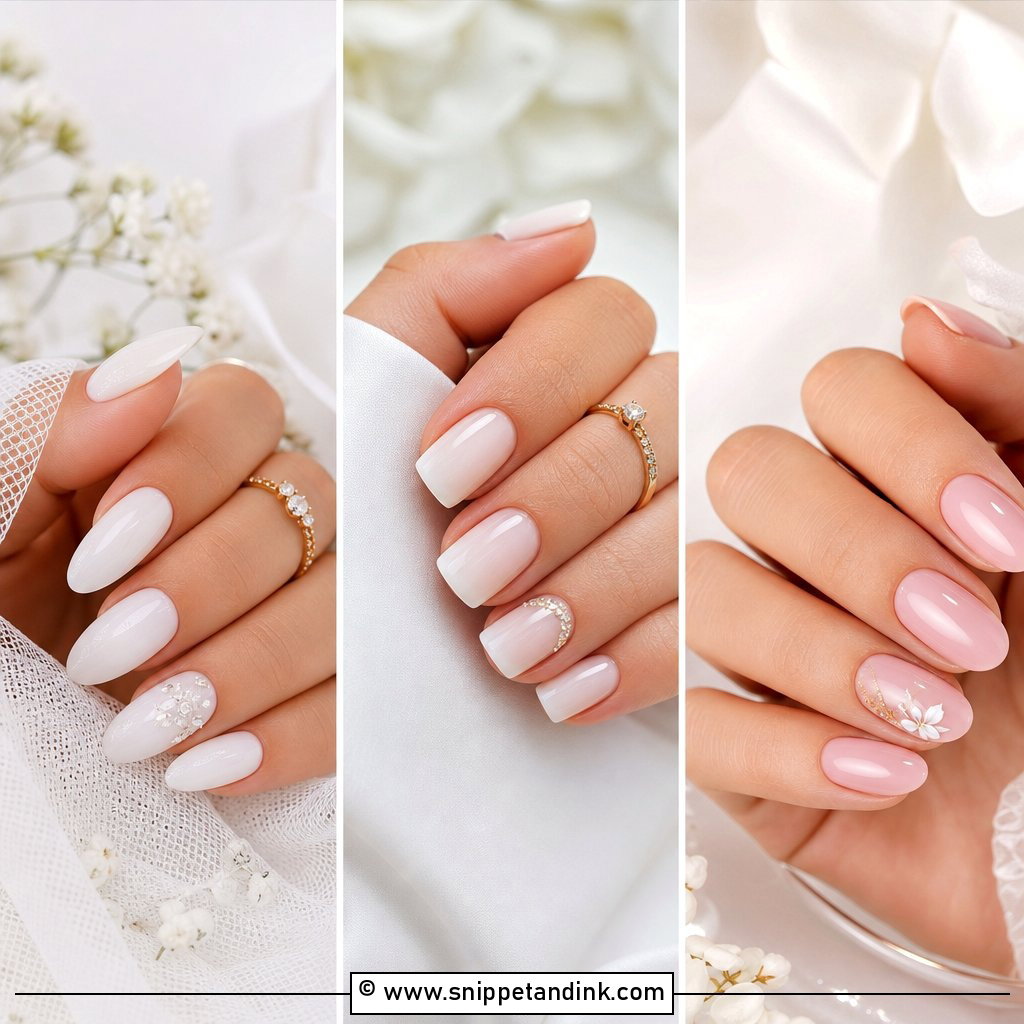 20 Minimalist Wedding Nails for Chic Understated Brides