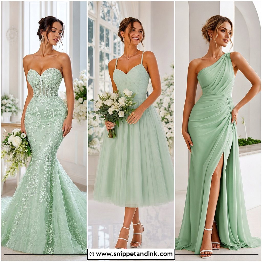 20 Mint Green Wedding Dress Ideas for Fresh Spring Bridal Style