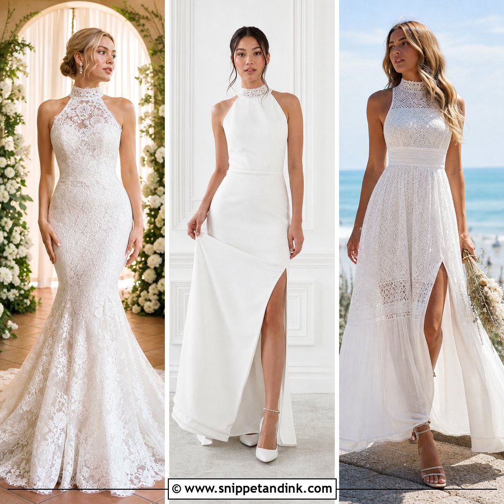 20 Mock Neck Wedding Dress Ideas for Sleek, Sophisticated Brides