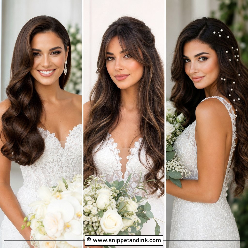 20 Modern Bridal Hair Down Ideas for Romantic Brides Today