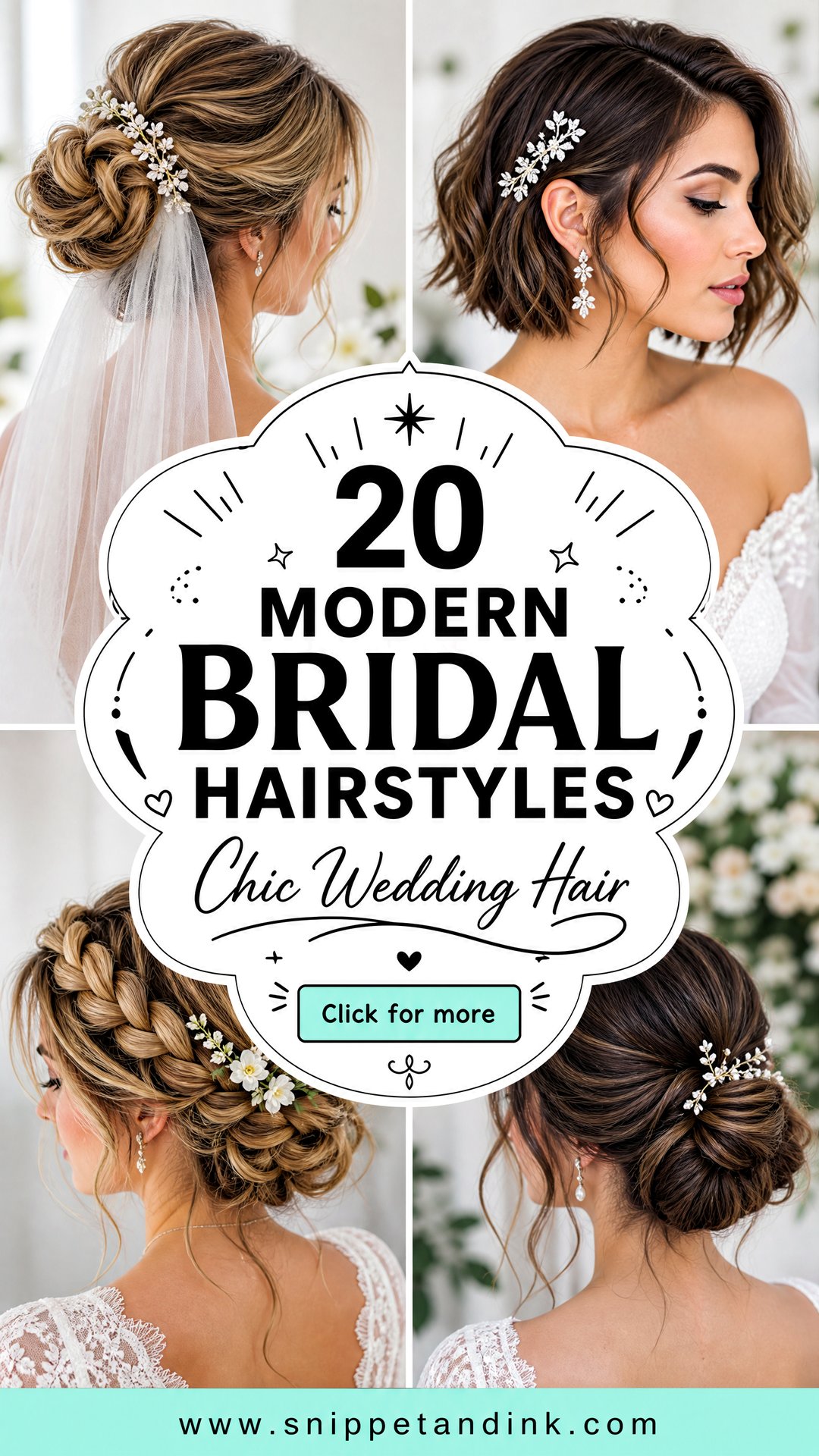 20 Modern Bridal Hairstyles for a Chic Wedding-Day Look - 20 Modern Bridal Hairstyles for a Chic Wedding-Day Look