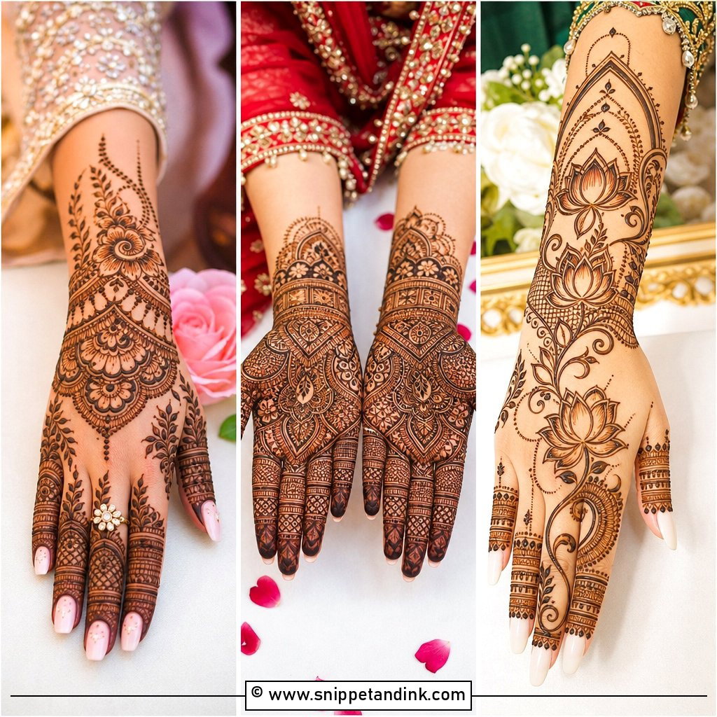 20 Modern Bridal Mehndi Designs for a Stunning Wedding