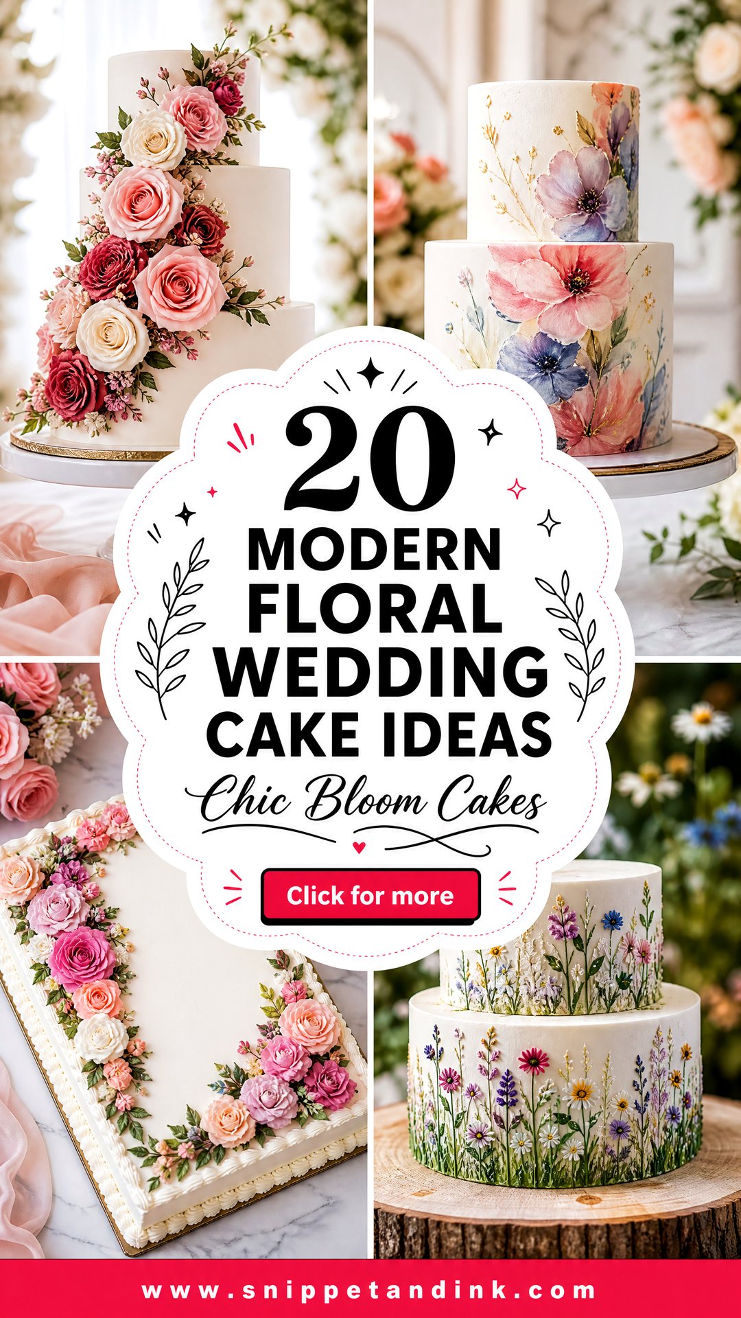 20 Modern Floral Wedding Cake Ideas for Chic 2026 Brides - 20 Modern Floral Wedding Cake Ideas for Chic 2026 Brides