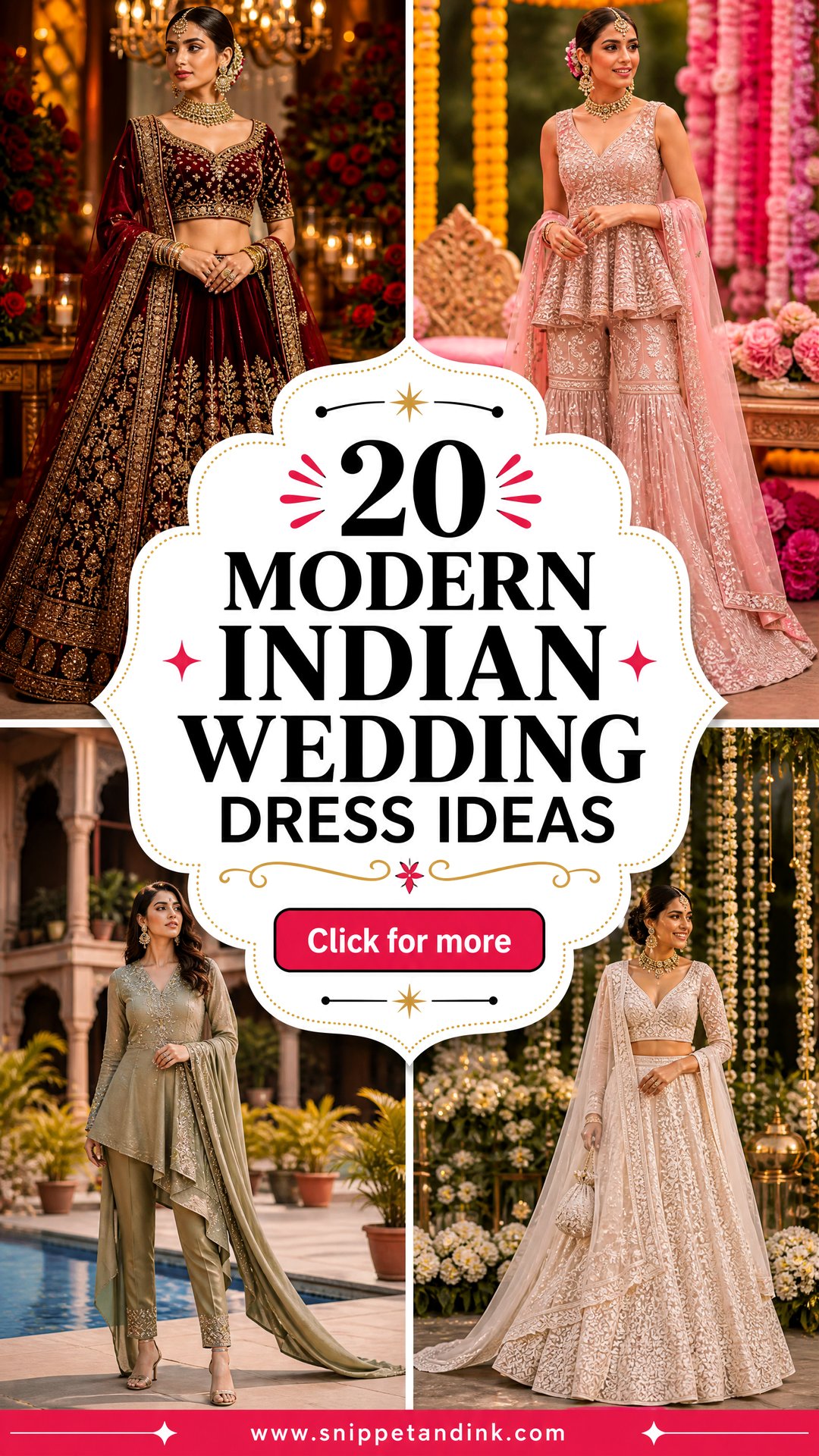 20 Modern Indian Wedding Dress Ideas for a Vibrant Bridal Look - 20 Modern Indian Wedding Dress Ideas for a Vibrant Bridal Look