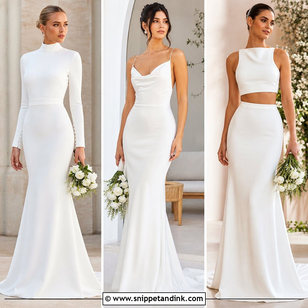 20 Modern Minimalist Wedding Dress Ideas for Chic Brides