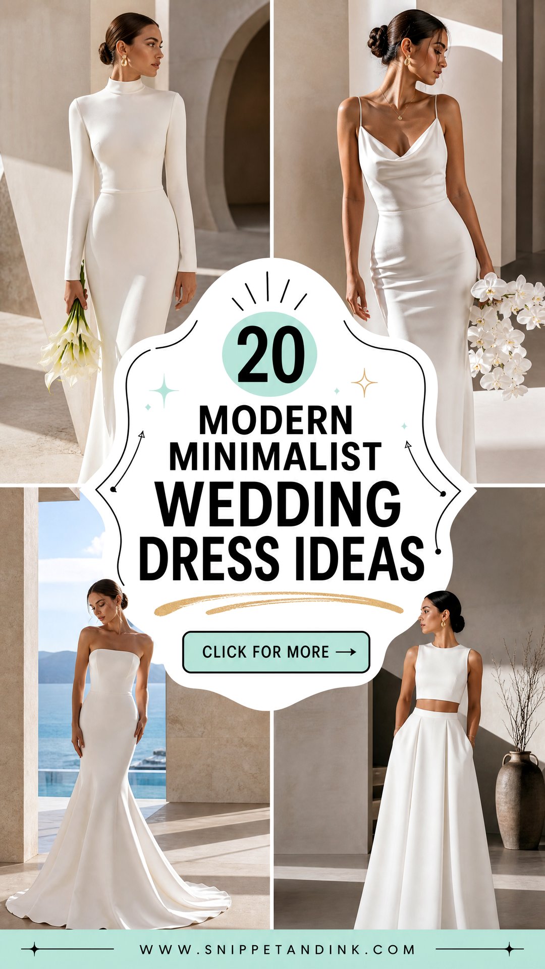 20 Modern Minimalist Wedding Dress Ideas for Chic Brides - 20 Modern Minimalist Wedding Dress Ideas for Chic Brides