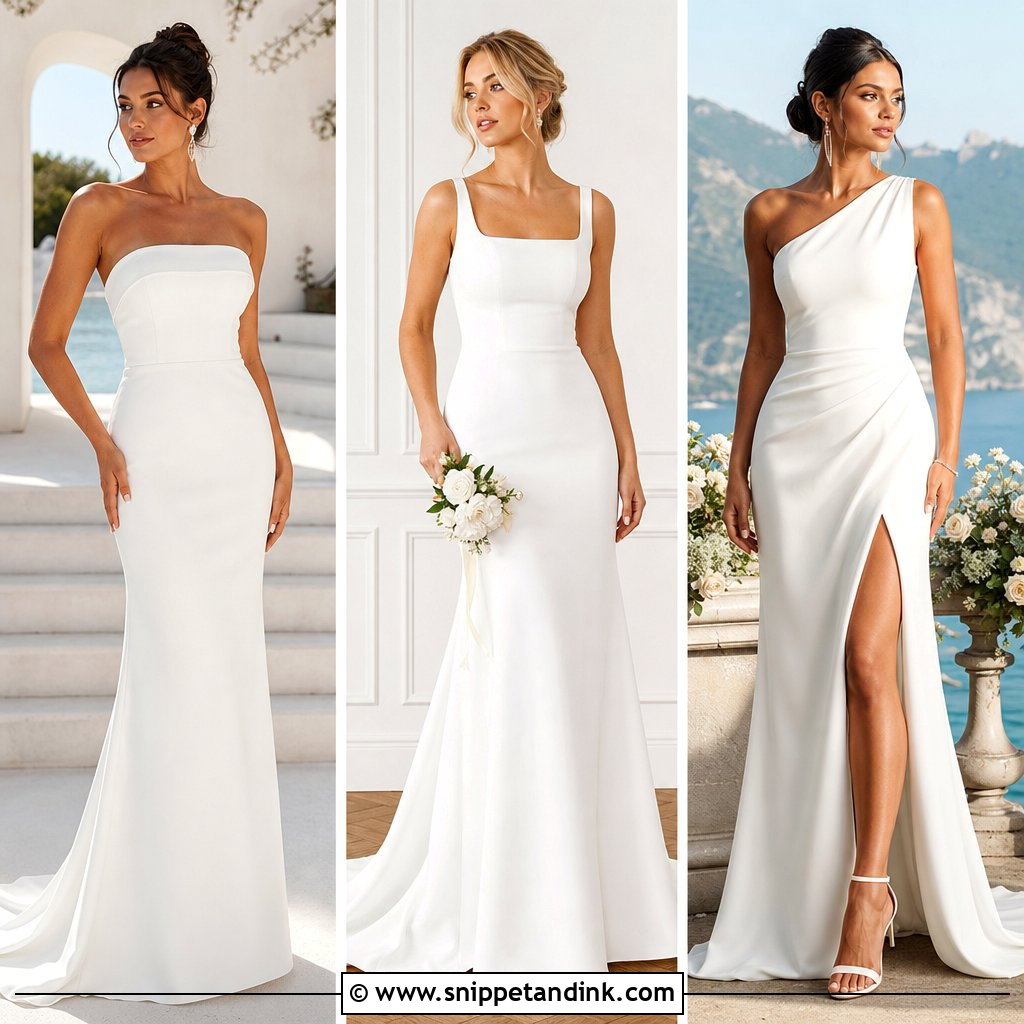 20 Modern Minimalist Wedding Gown Ideas for Chic Modern Brides