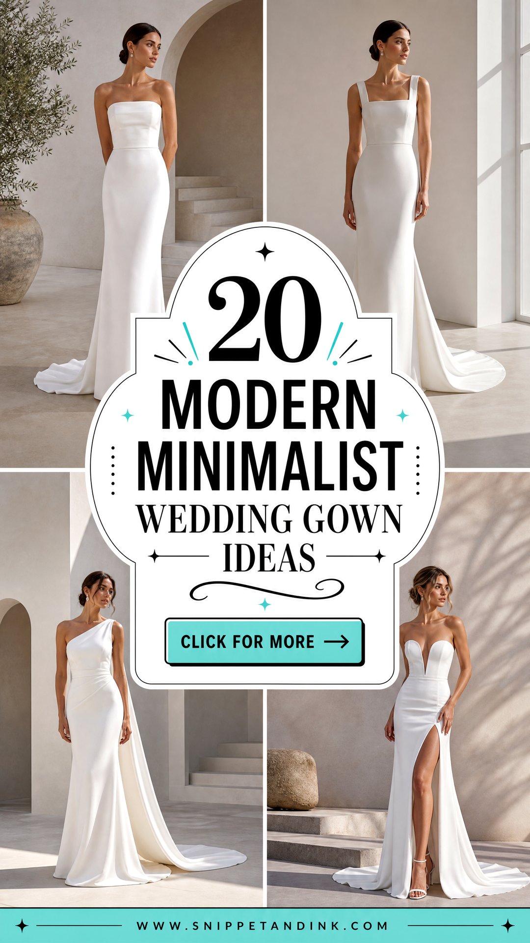 20 Modern Minimalist Wedding Gown Ideas for Chic Modern Brides - 20 Modern Minimalist Wedding Gown Ideas for Chic Modern Brides
