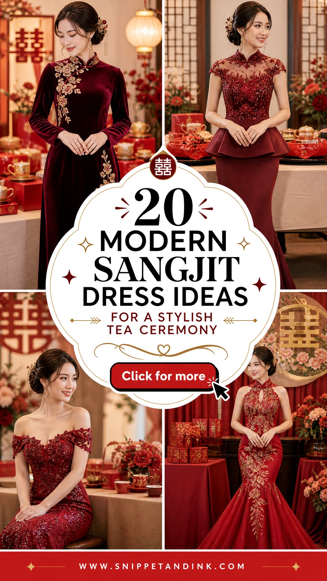20 Modern Sangjit Dress Ideas for a Stylish Tea Ceremony - 20 Modern Sangjit Dress Ideas for a Stylish Tea Ceremony