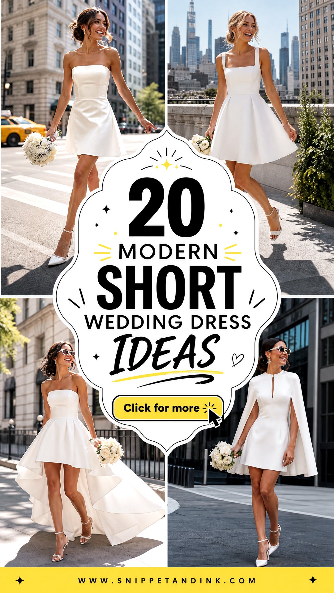 20 Modern Short Wedding Dress Ideas for Chic City Brides - 20 Modern Short Wedding Dress Ideas for Chic City Brides
