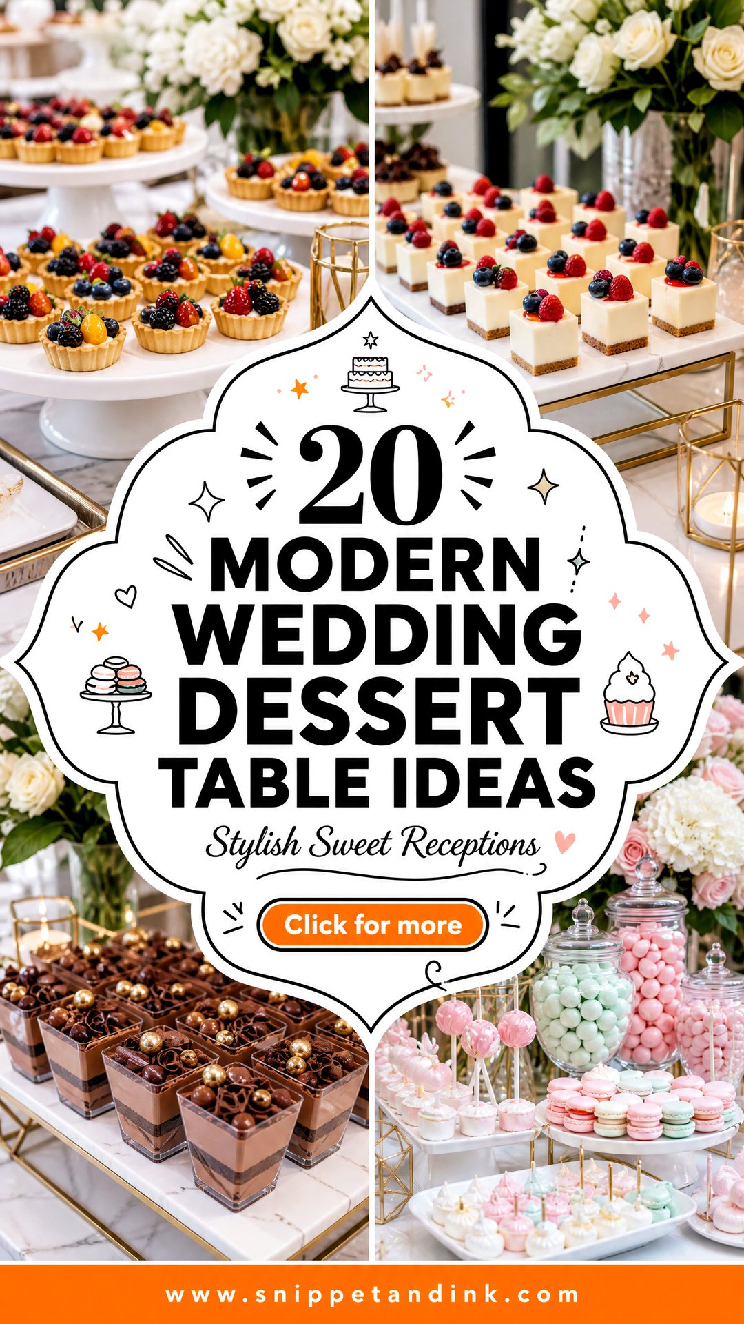 20 Modern Wedding Dessert Table Ideas for Stylish Receptions - 20 Modern Wedding Dessert Table Ideas for Stylish Receptions