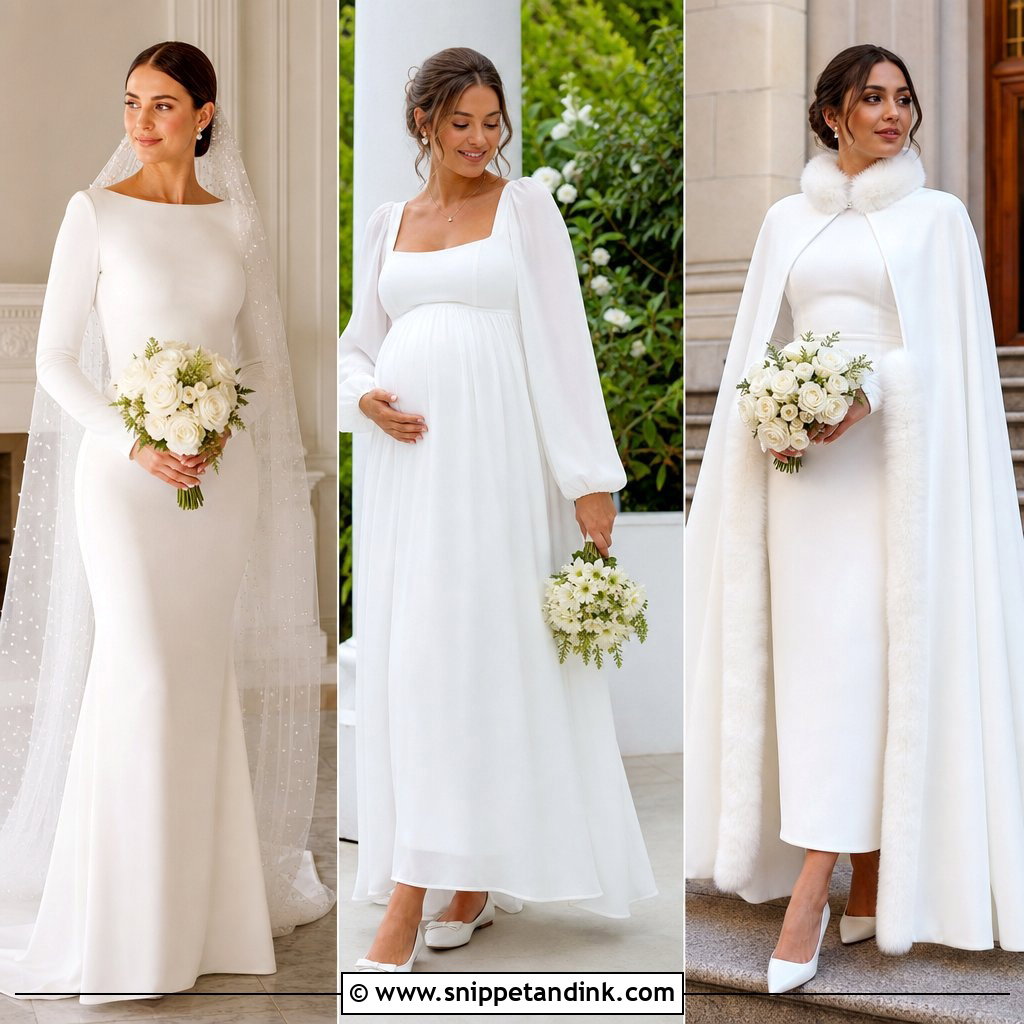 20 Modest Simple Wedding Dress Ideas: Beautifully Minimal Bridal Looks
