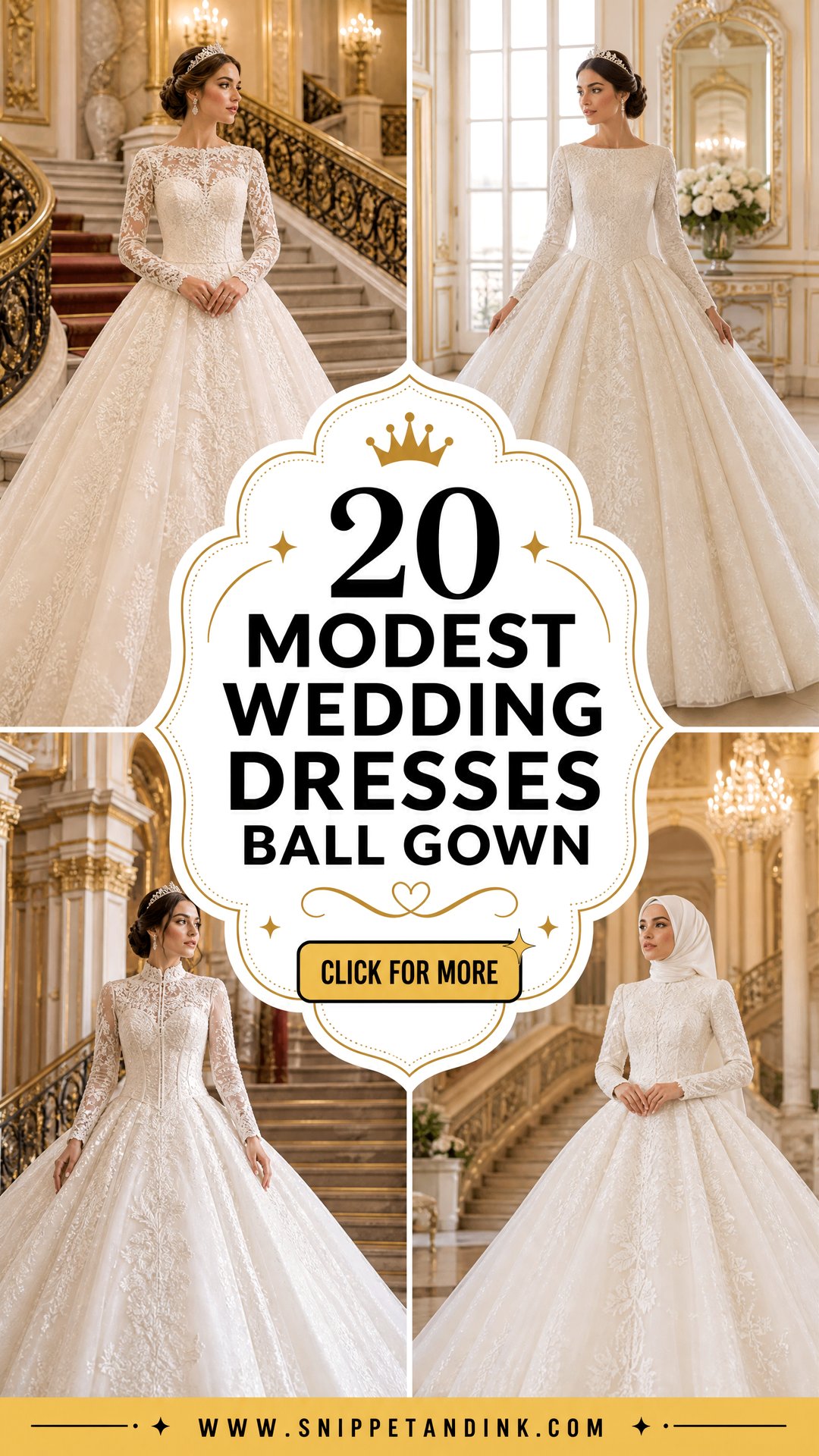 20 Modest Wedding Dresses Ball Gown Regal Bridal Looks to Love - 20 Modest Wedding Dresses Ball Gown: Regal Bridal Looks to Love