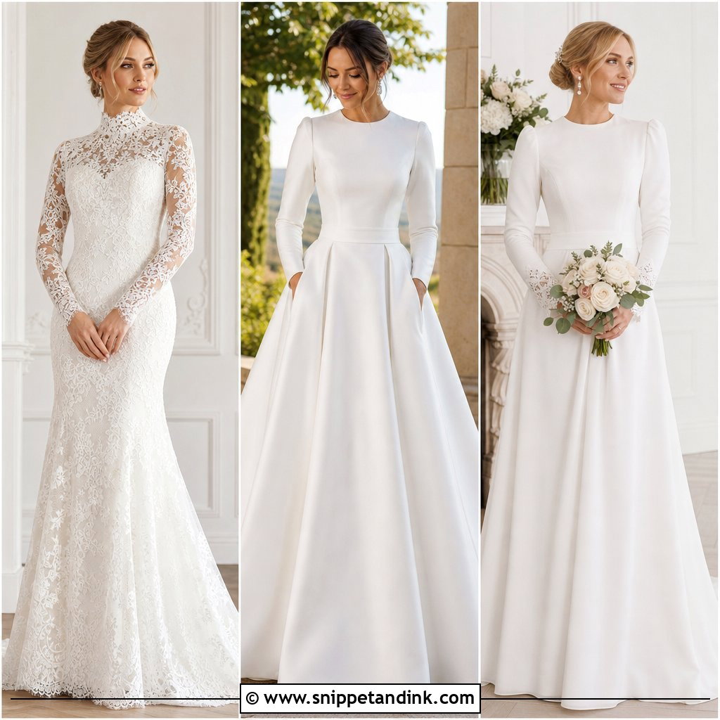 20 Modest Wedding Gowns with Sleeves: Chic Bridal Picks for 2026