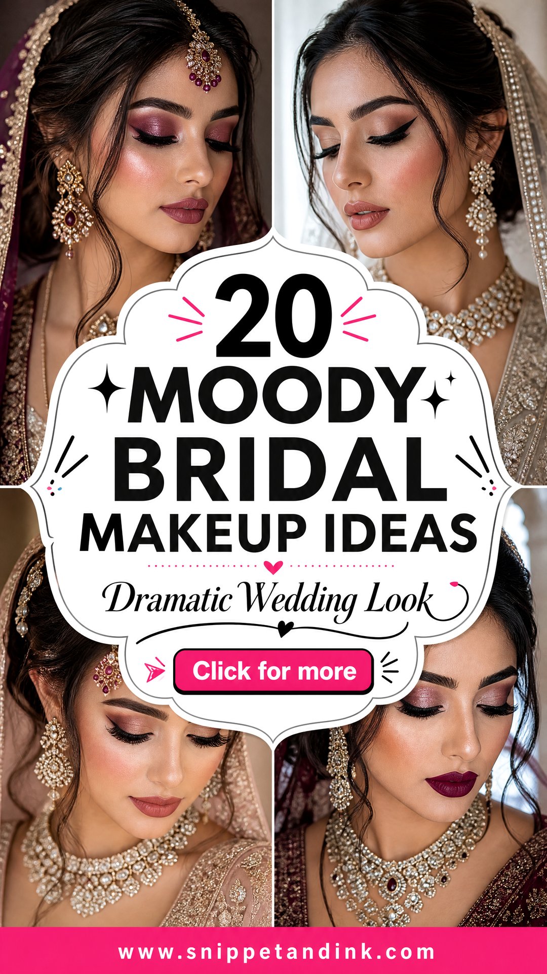 20 Moody Bridal Makeup Ideas for a Dramatic Wedding Look - 20 Moody Bridal Makeup Ideas for a Dramatic Wedding Look
