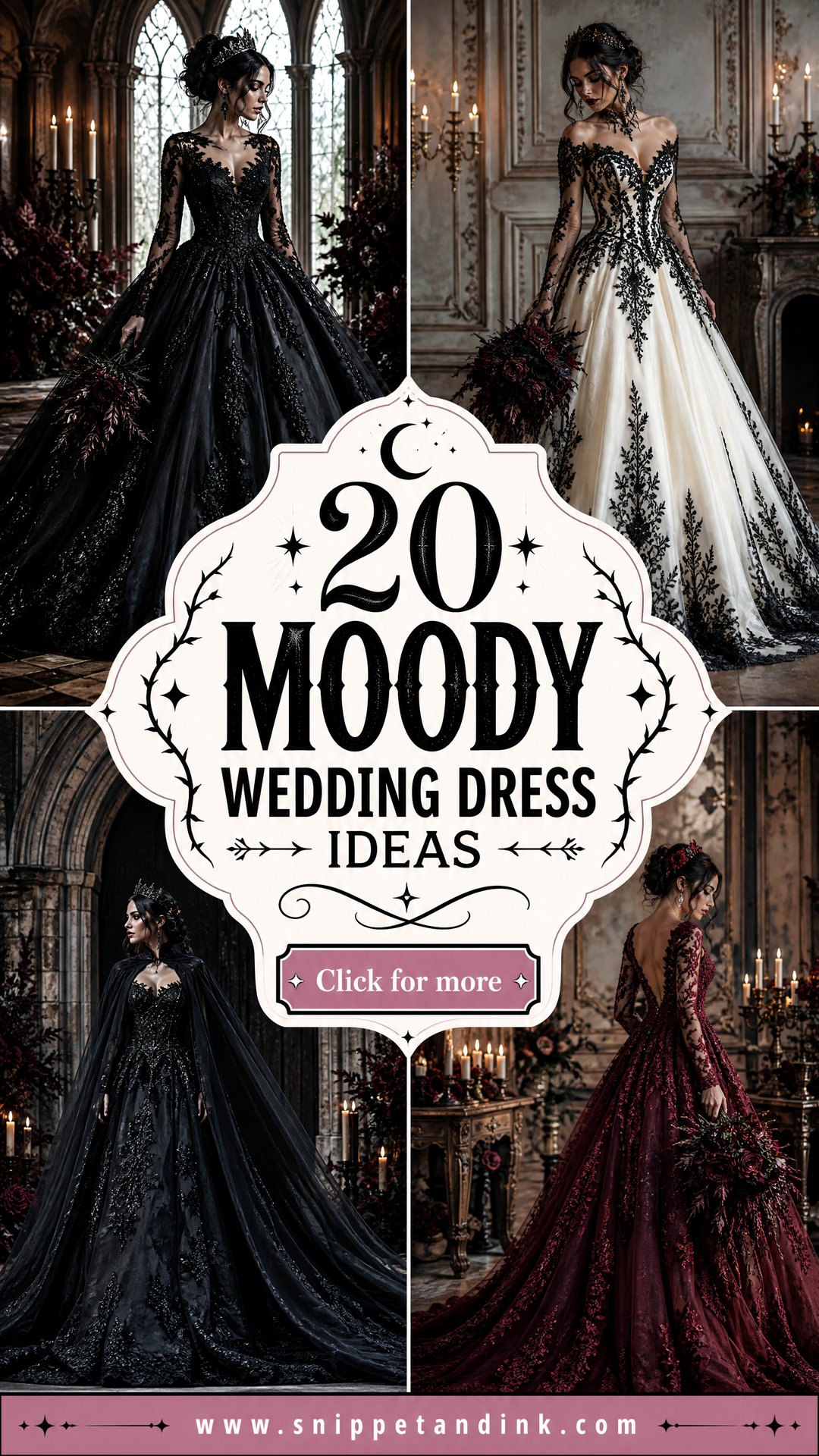 20 Moody Wedding Dress Ideas for a Darkly Romantic Look - 20 Moody Wedding Dress Ideas for a Darkly Romantic Look