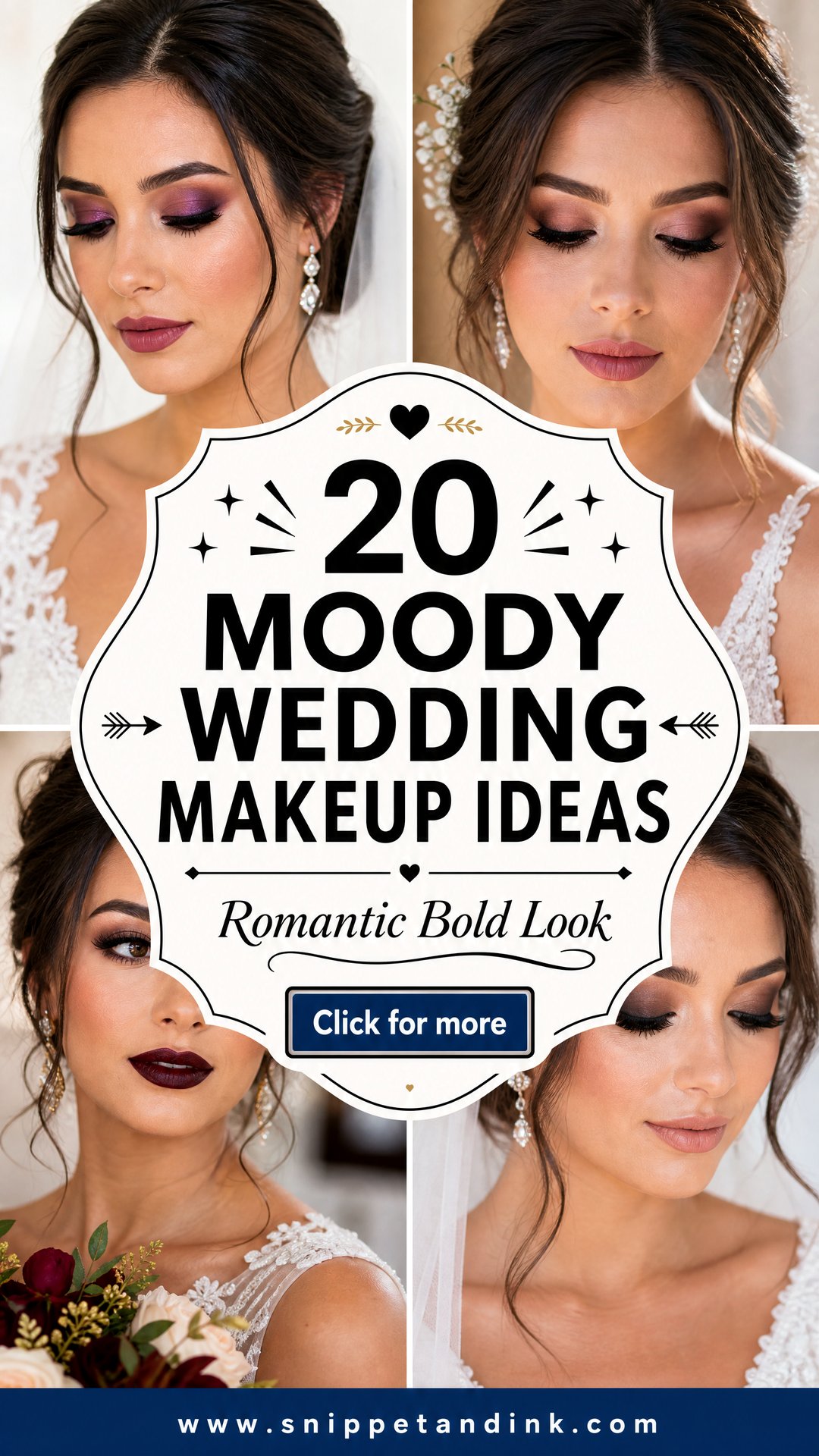 20 Moody Wedding Makeup Ideas for a Romantic Bold Look - 20 Moody Wedding Makeup Ideas for a Romantic, Bold Look