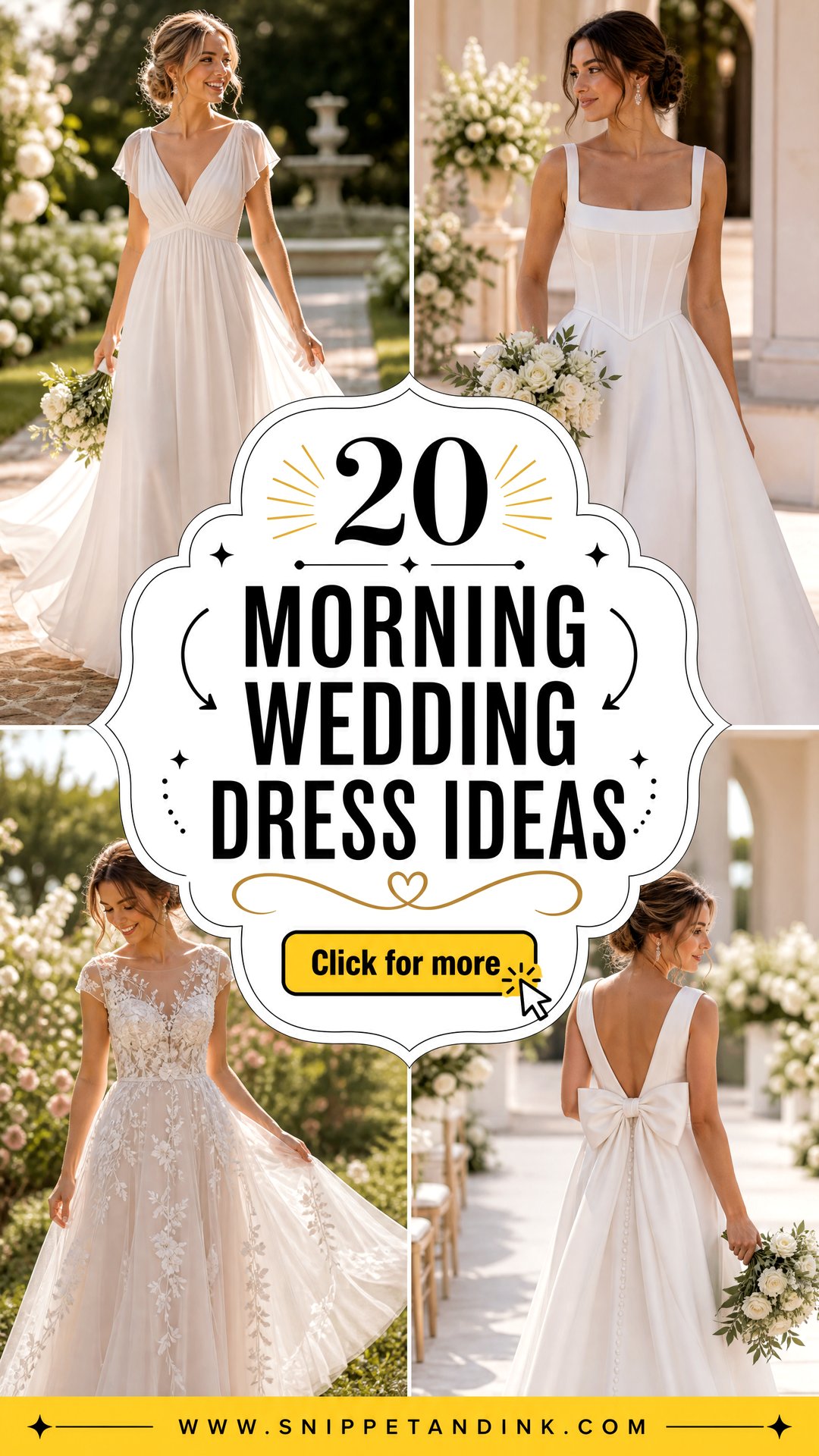 20 Morning Wedding Dress Ideas Elegant Styles for Daytime Brides - 20 Morning Wedding Dress Ideas: Elegant Styles for Daytime Brides