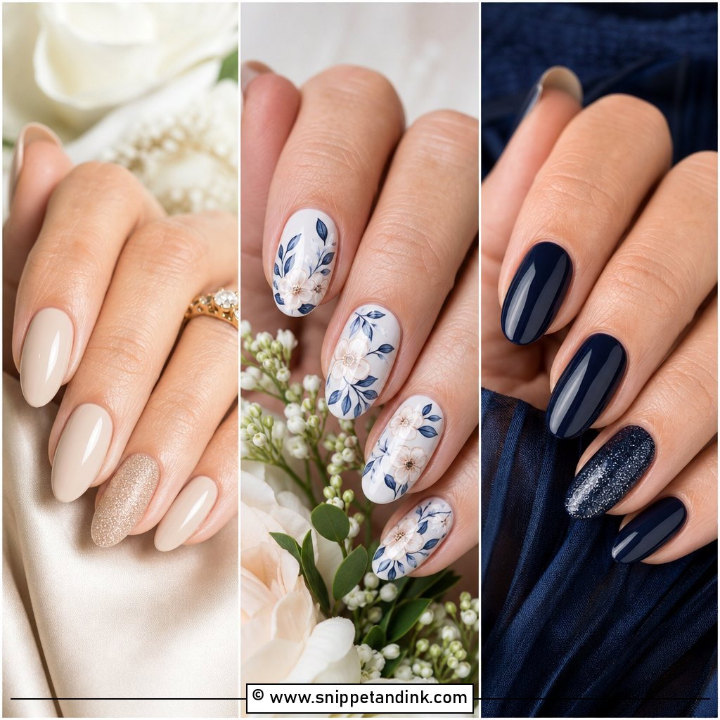 20 Mother of Groom Nails for a Chic Wedding Day Finish