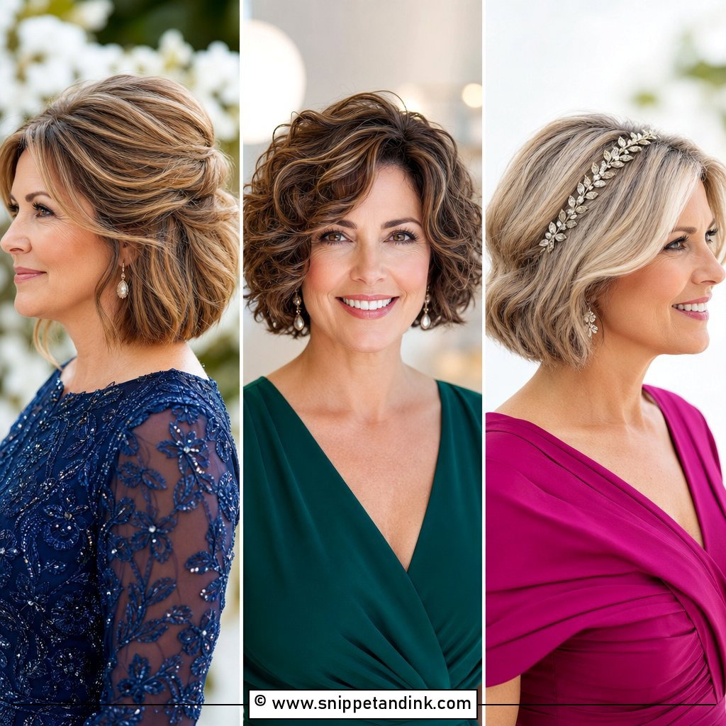 20 Mother of the Bride Bob Wedding Hairstyles for Short Hair
