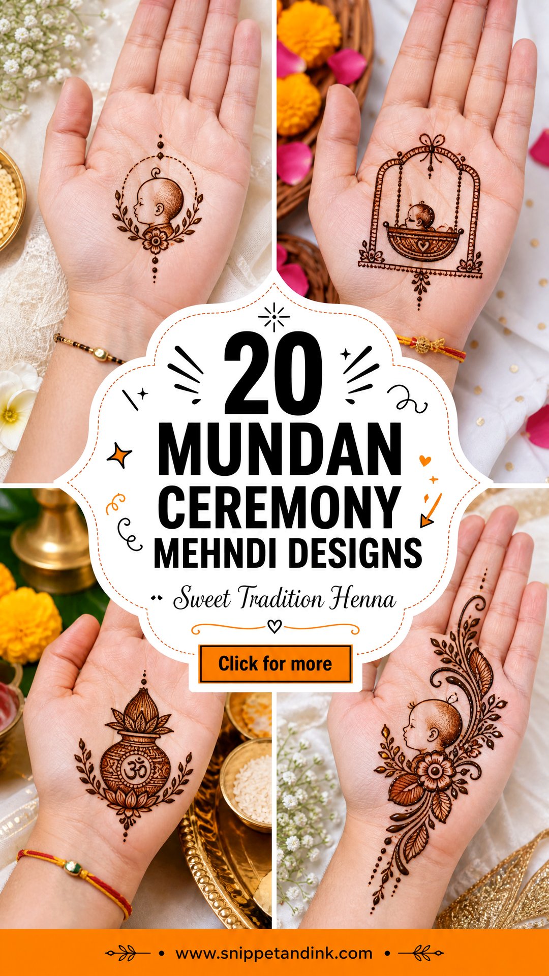20 Mundan Ceremony Mehndi Designs for Sweet Traditions - 20 Mundan Ceremony Mehndi Designs for Sweet Traditions