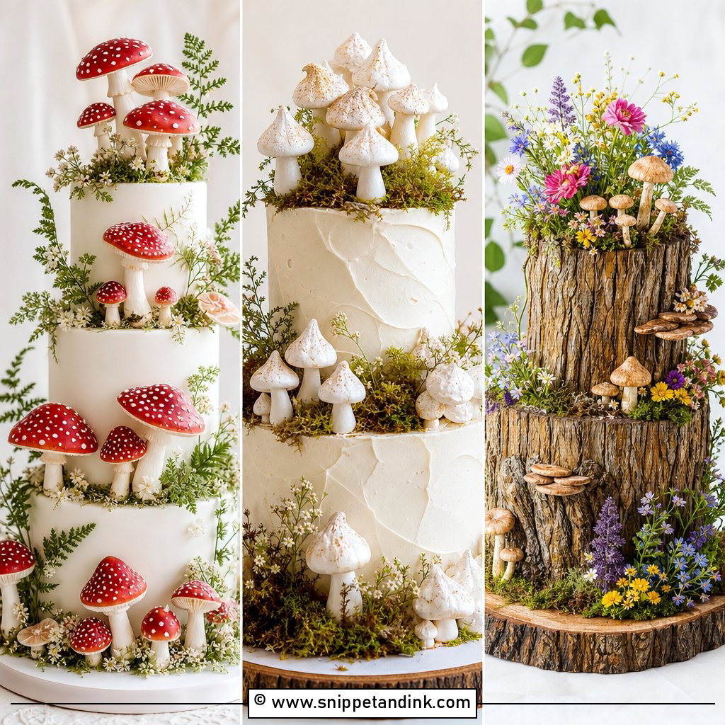 20 Mushroom Cake Decoration Ideas for Wedding Whimsy
