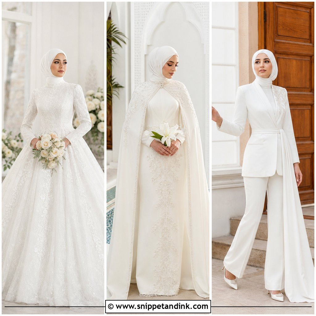 20 Muslim Wedding Dress Hijab Bride Simple Ideas: Elegant Looks