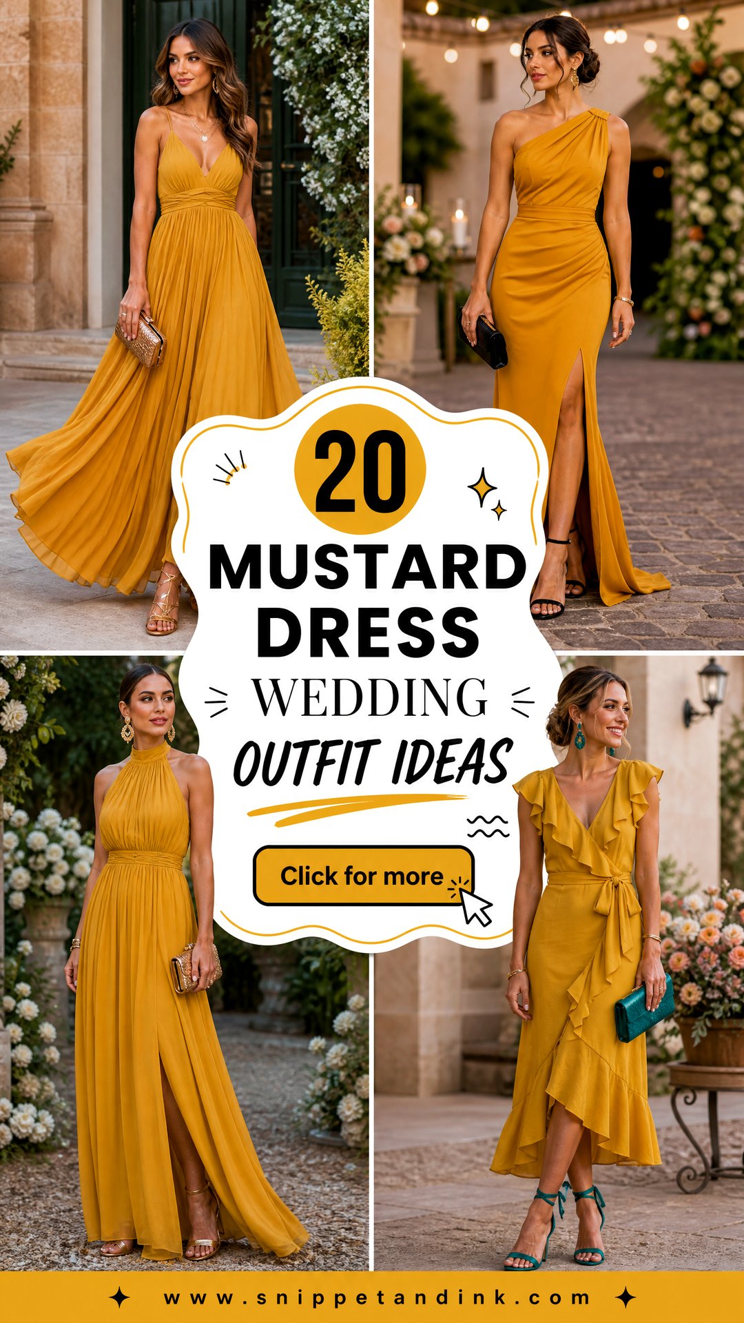 20 Mustard Dress Wedding Outfit Ideas Chic Guest Style - 20 Mustard Dress Wedding Outfit Ideas: Chic Guest Style