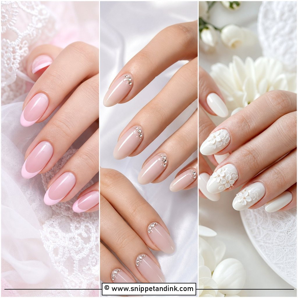 20 Nail Art for Bridal Ideas for Elegant Wedding Hands