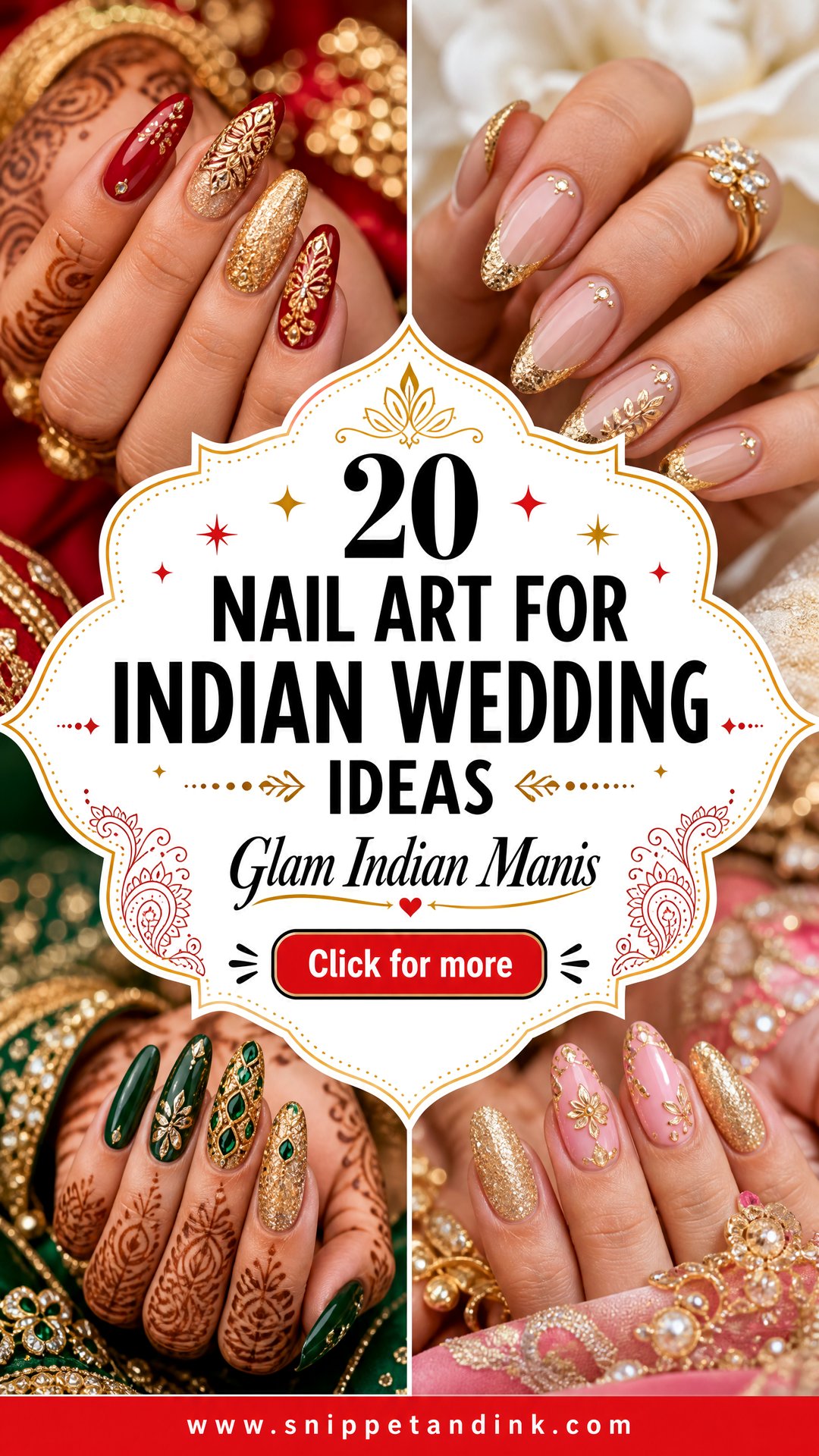 20 Nail Art for Indian Wedding Ideas Glam Looks to Save - 20 Nail Art for Indian Wedding Ideas: Glam Looks to Save