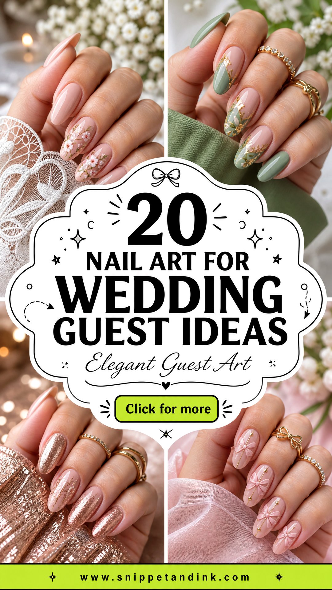 20 Nail Art for Wedding Guest Ideas Elegant Looks to Try - 20 Nail Art for Wedding Guest Ideas: Elegant Looks to Try