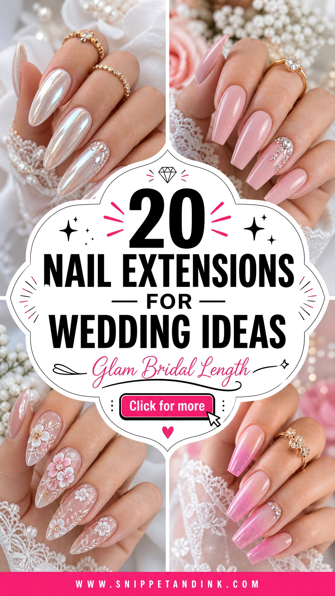 20 Nail Extensions for Wedding Ideas Glam Bridal Looks - 20 Nail Extensions for Wedding Ideas: Glam Bridal Looks