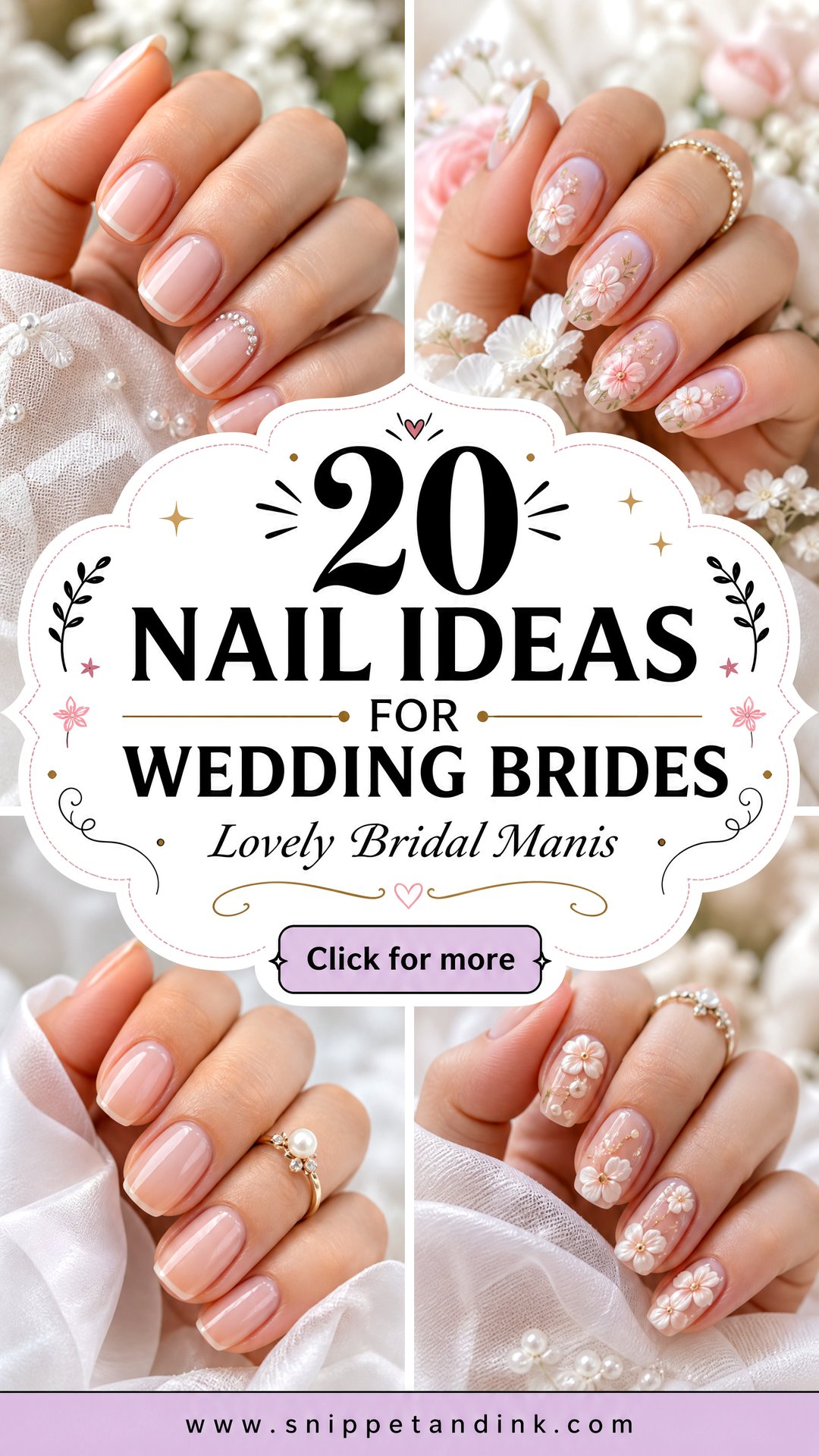 20 Nail Ideas for Wedding Brides Elegant Looks to Love - 20 Nail Ideas for Wedding Brides: Elegant Looks to Love