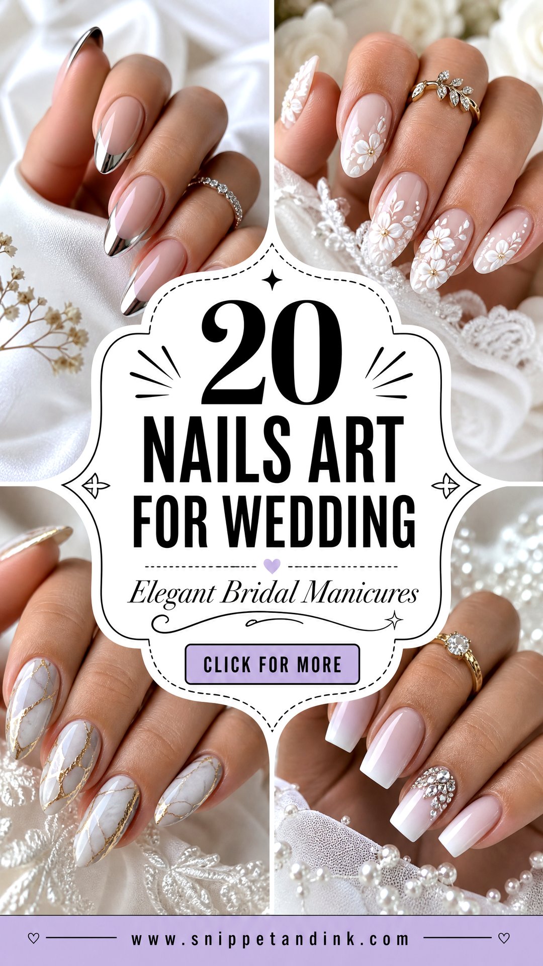 20 Nails Art for Wedding for Elegant Bridal Manicures - 20 Nails Art for Wedding for Elegant Bridal Manicures