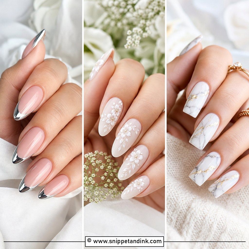 20 Nails Art for Wedding for Elegant Bridal Manicures