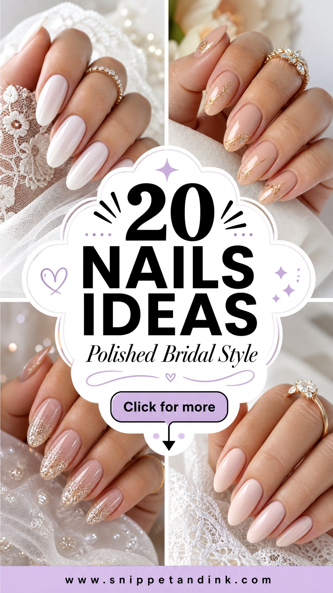 20 Nails Ideas for Wedding for Polished Bridal Style - 20 Nails Ideas for Wedding for Polished Bridal Style