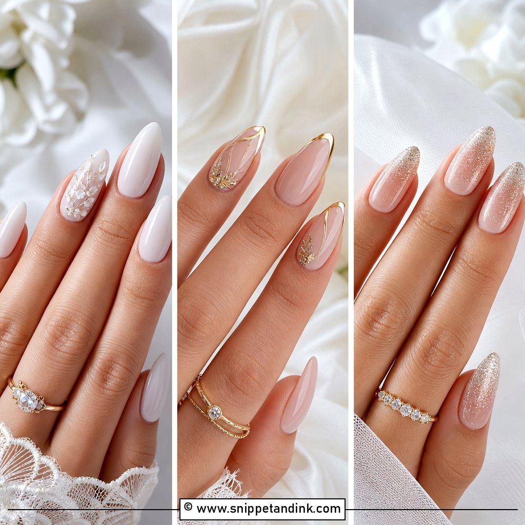 20 Nails Ideas for Wedding for Polished Bridal Style