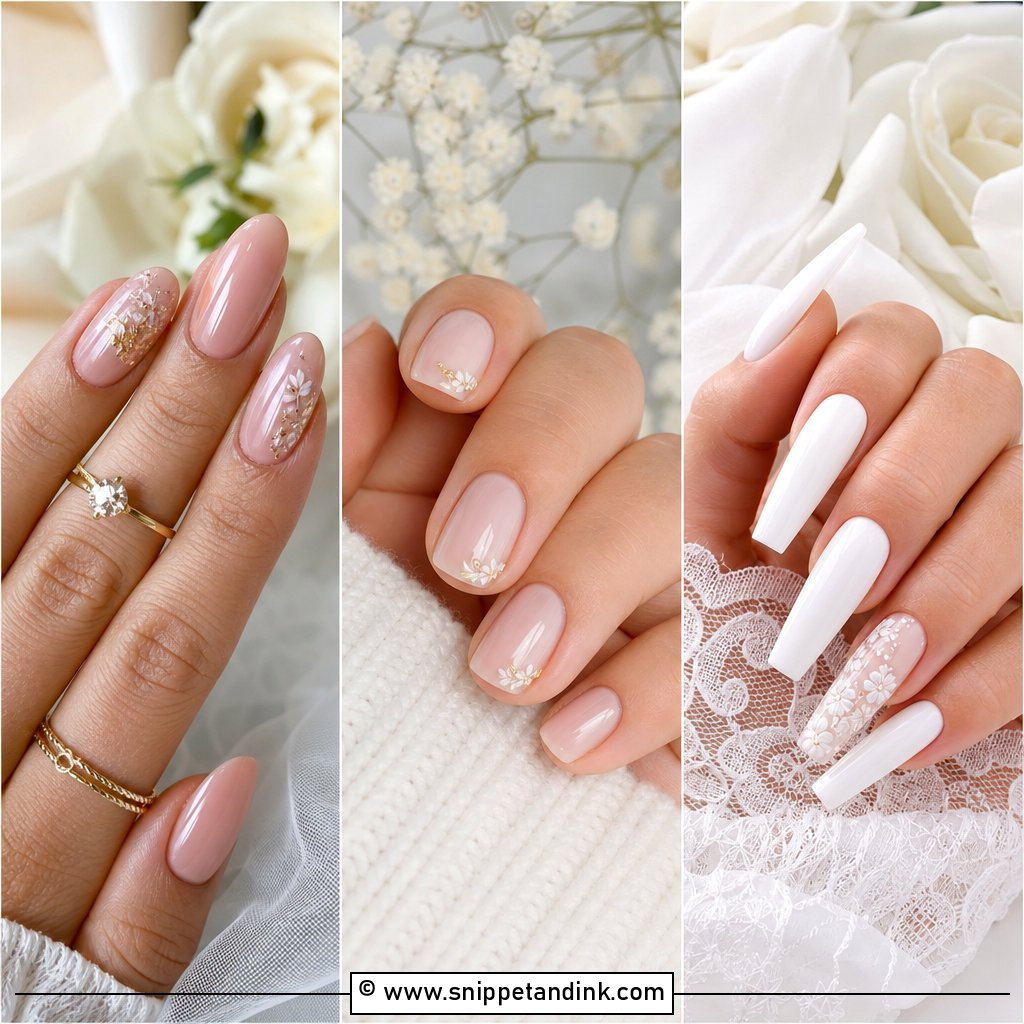 20 Nails for Bride Wedding Day 2025 for Timeless Glam