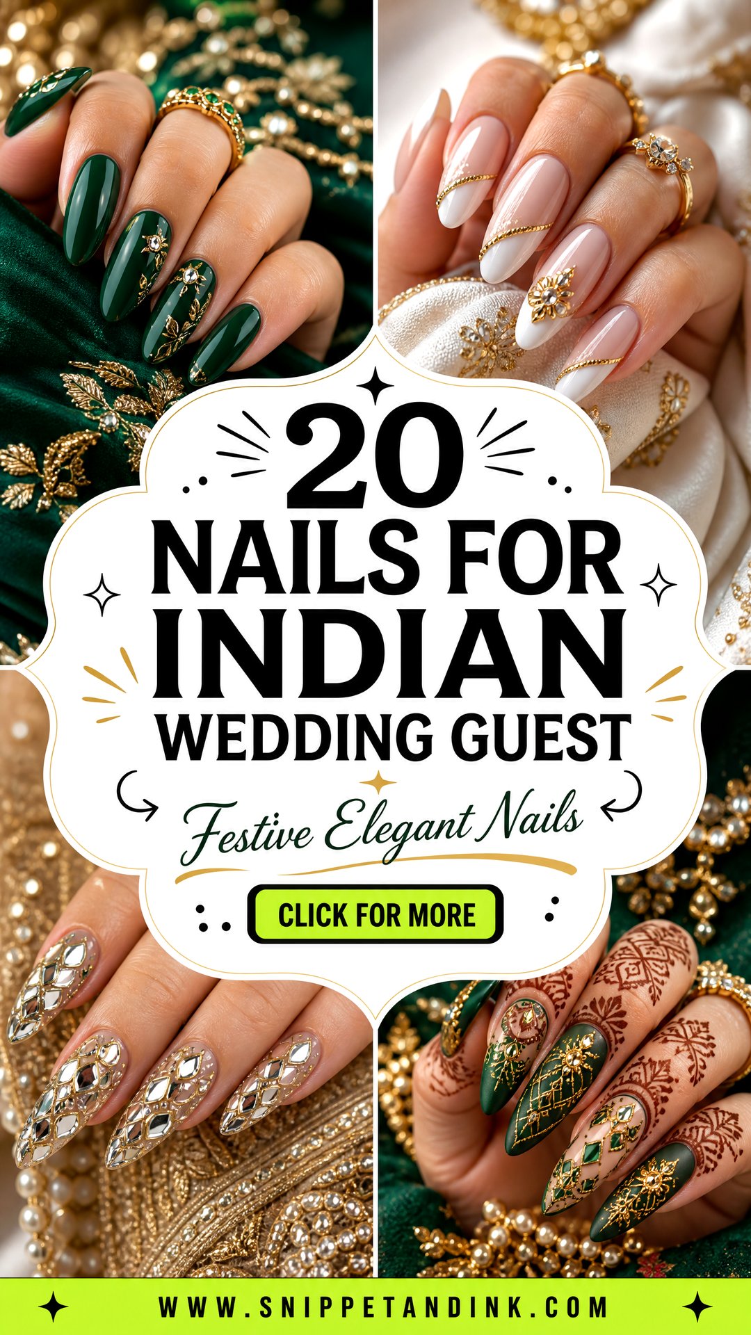 20 Nails for Indian Wedding Guest for Festive Elegance - 20 Nails for Indian Wedding Guest for Festive Elegance